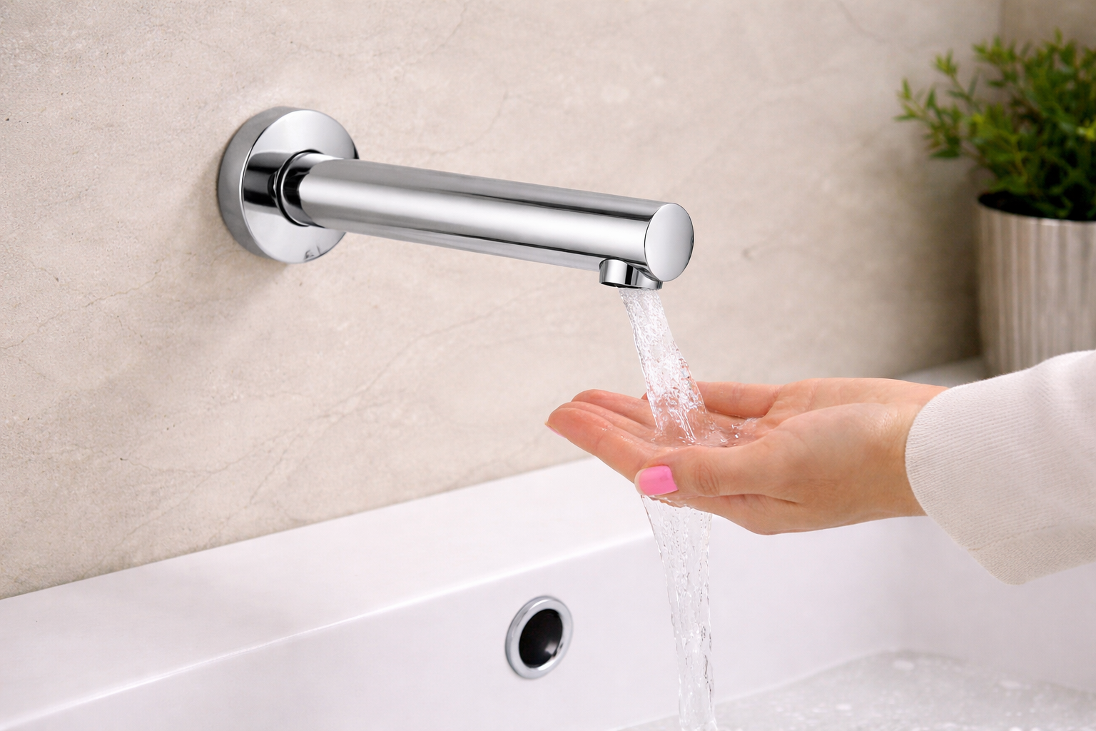 Fontana Commercial Temperature Control Wall Mount Faucet